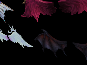 4 wings pack for games 3D Model