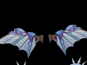 4 wings pack for games 3D Model