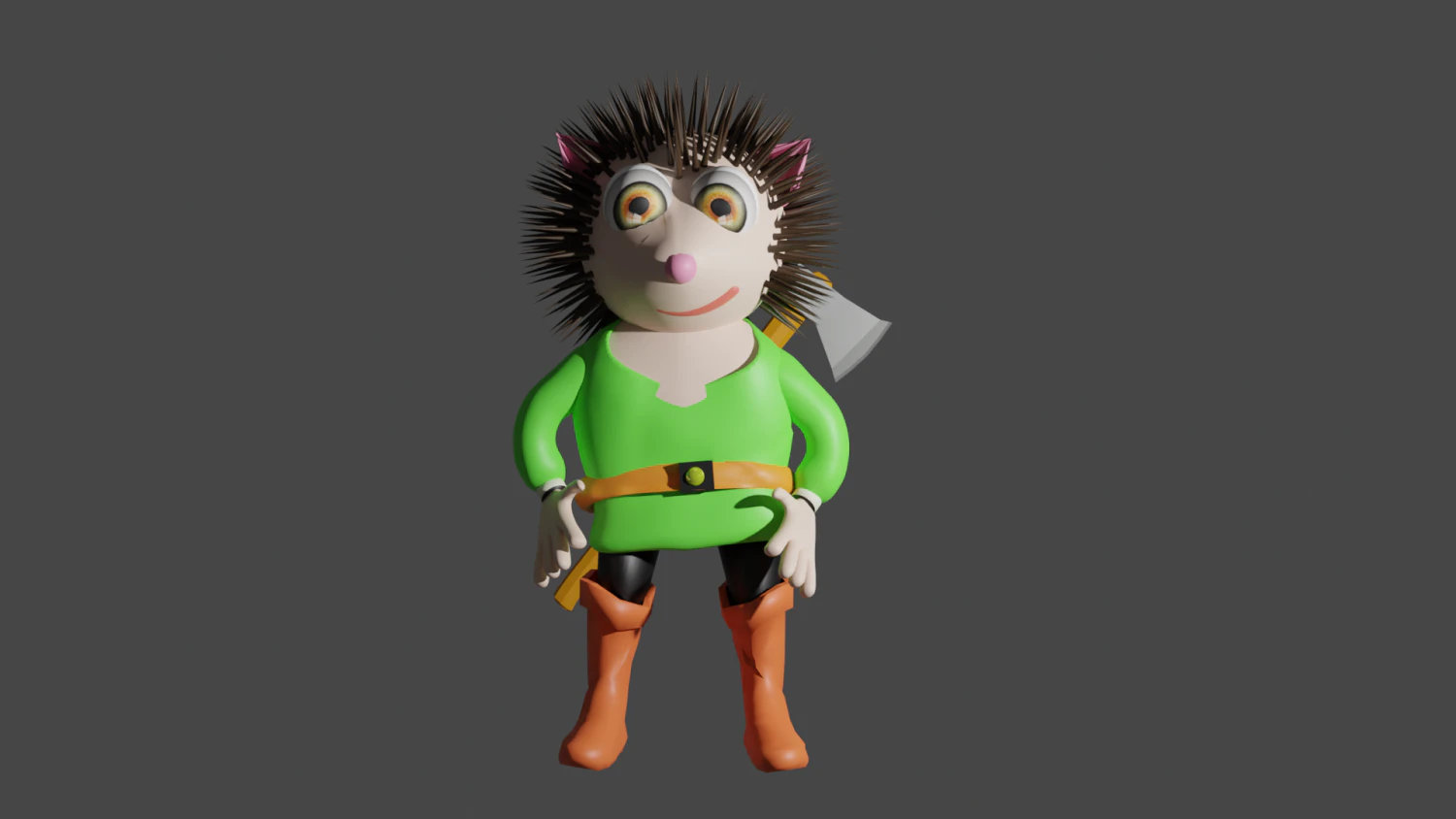 Cartoon hedgehog 3D Model .c4d .max .obj .3ds .fbx .stl .blend 