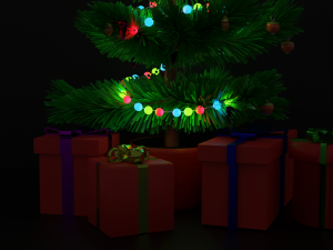 Gifts under the Christmas tree 3D Model