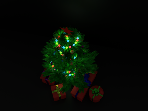 Gifts under the Christmas tree 3D Model