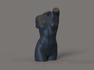 Woman torso for candle Model do druku 3D