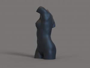 Woman torso for candle 3D-printmodel