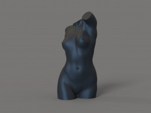 Woman torso for candle 3D-printmodel