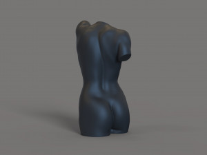 Woman torso for candle 3D-printmodel