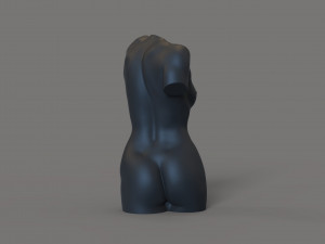 Woman torso for candle 3D-printmodel
