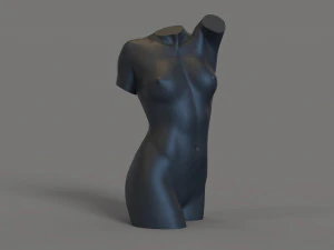 Woman torso for candle 3D Print Model