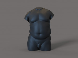 Fat man torso for candle 3D प्रिंट मॉडल