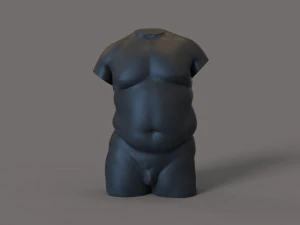 Fat man torso for candle 3D Print Model