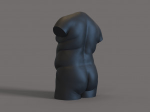 Fat man torso for candle 3D प्रिंट मॉडल