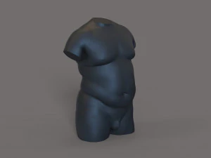 Fat man torso for candle 3D Print Model