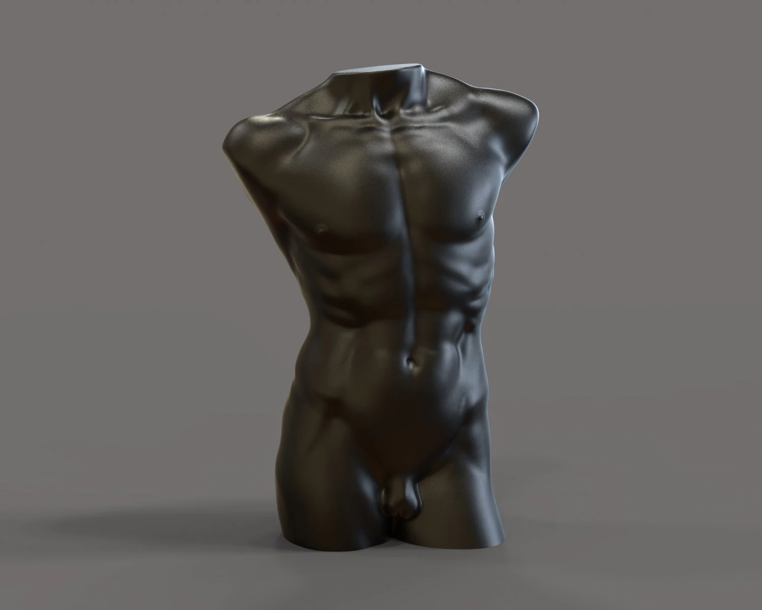 David torso for candle 3D Print Model .c4d .max .obj .3ds .fbx .stl .blend 