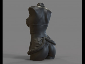 Sexy woman Mrs Claus for candle 3D Baskı Modeli