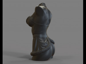 Sexy woman Mrs Claus for candle Modèles 3D en vedette