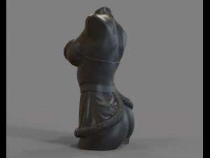 Sexy woman Mrs Claus for candle 3D Print Model
