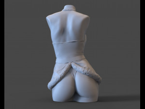 Sexy woman Mrs Claus for candle Modèles 3D en vedette