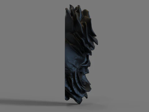 Skull with Roses model for 3d printing 3D Model
