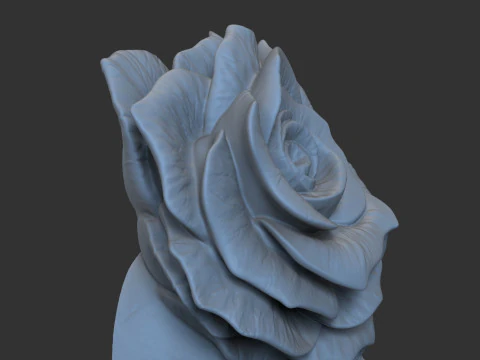 Skull with Roses model for 3d printing 3D Model