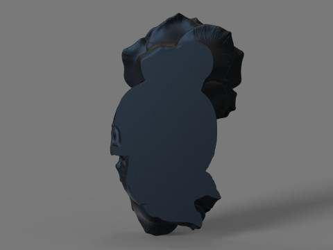 Skull with Roses model for 3d printing 3D Модель