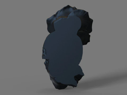 Skull with Roses model for 3d printing 3D Model