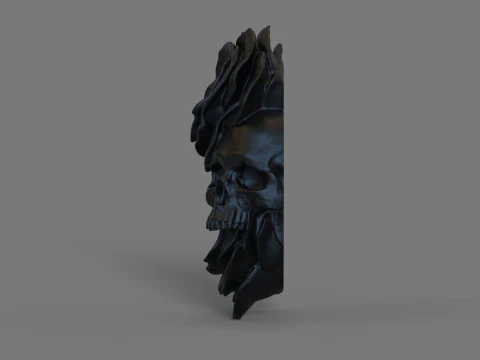 Skull with Roses model for 3d printing 3D Model