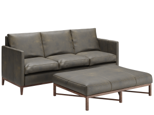 Hartwell Leather Reversible Sectional 3D Модель