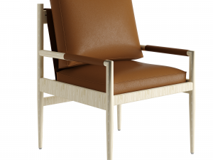 Fransic Leather Chair 3D 模型