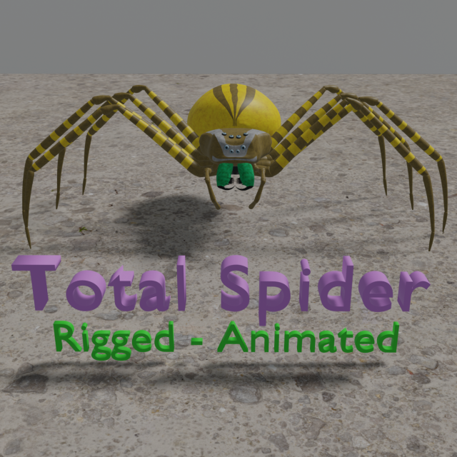 Total Spider 3D मॉडल .c4d .max .obj .3ds .fbx .stl .blend 