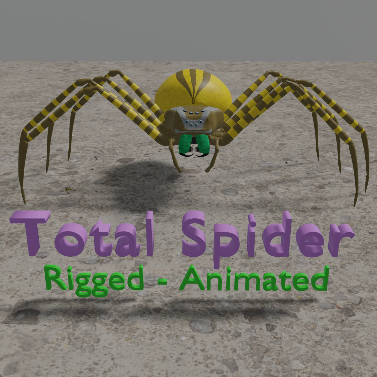 Total Spider 3D Model .c4d .max .obj .3ds .fbx .stl .blend