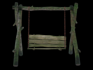 Old wooden swing Modelo 3D