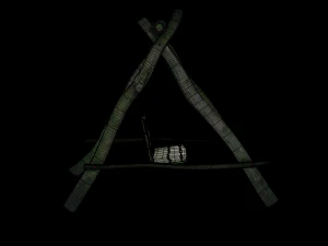 Old wooden swing 3D Model