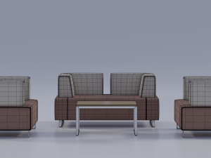 Sofa with coffee table 3D मॉडल