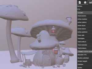 Mushroomhouse subdivision and low poly 3D Model