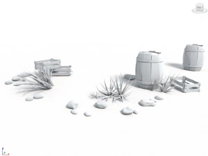 Mushroomhouse subdivision and low poly 3D Model