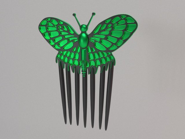 HAIRCLIP BUTTERFLY 3D प्रिंट मॉडल .c4d .max .obj .3ds .fbx .stl .blend 