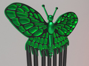 HAIRCLIP BUTTERFLY 3D प्रिंट मॉडल