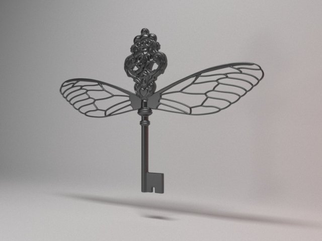 DRAGONFLY KEY HAIRCLIP Model Cetak 3D .c4d .max .obj .3ds .fbx .stl .blend 