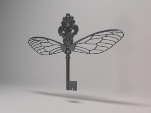 DRAGONFLY KEY HAIRCLIP 3D Print Model