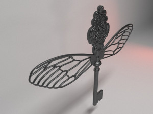 DRAGONFLY KEY HAIRCLIP Model Cetak 3D