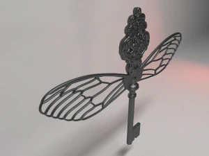 DRAGONFLY KEY HAIRCLIP 3D Print Model