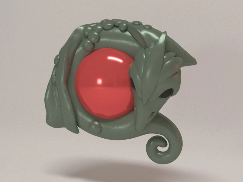 COLLAR DRAGON BEBE 3D Print Model .c4d .max .obj .3ds .fbx .stl .blend 