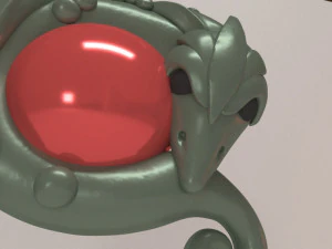 COLLAR DRAGON BEBE 3D Print Model