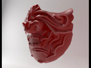 Samurai Mask 3D Print Model