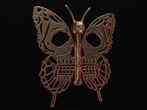 SKULL BUTTERFLY 3D Print Model