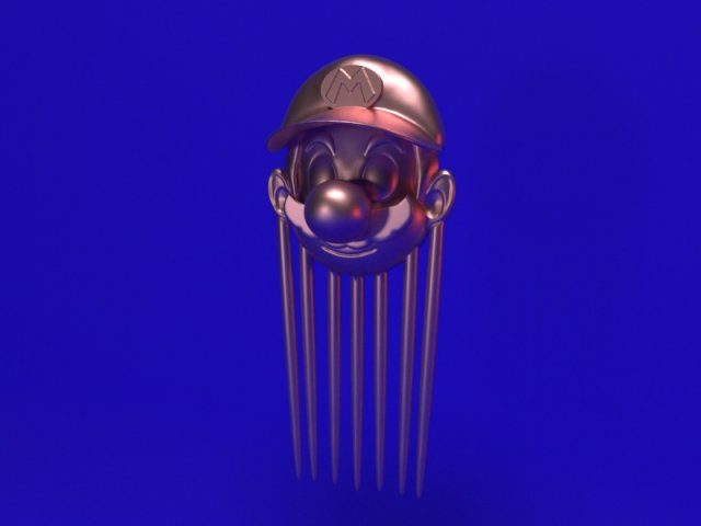 MARIO HAIRCLIP Modelo de impresión 3D .c4d .max .obj .3ds .fbx .stl .blend