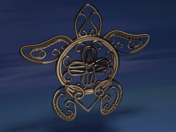 HAIR CLIP TURTLE 3D Print Model .c4d .max .obj .3ds .fbx .stl .blend