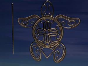 HAIR CLIP TURTLE 3D Print Model