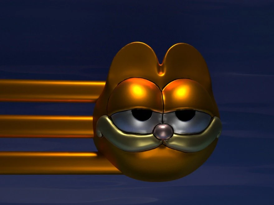 GARFIELD HAIR CLIP 3D Print Model .c4d .max .obj .3ds .fbx .stl .blend