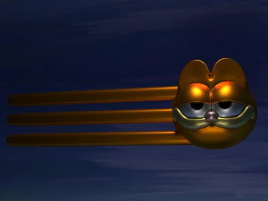 GARFIELD HAIR CLIP 3D Print Model