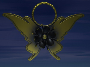 HAIR CLIP MONARCA 3Dプリントモデル